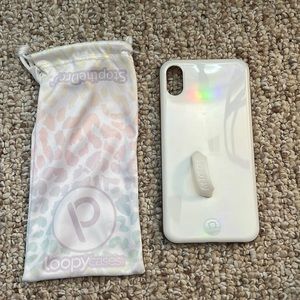 Loopy case- white iridescent